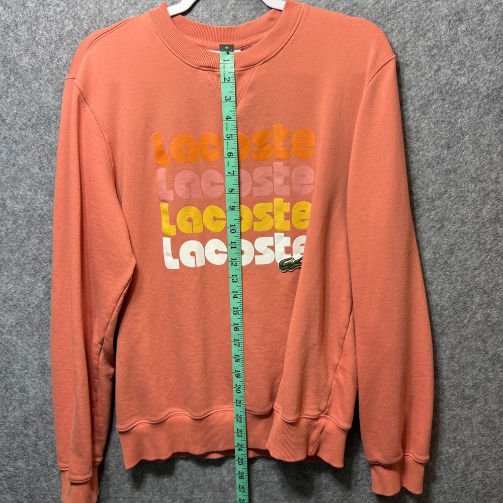 Lacoste Men's Small Crewneck Sweatshirt Ombré Multicolor Logo Pullover Crocodile - Picture 7 of 8